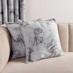 OHS 2 Pack Marble Matte Velvet Cushion Covers in Light Grey Size: 45 cm x 45 cm Light Grey 45 cm x 45 cm OHS 2 Pack Marble Matte Velvet Cushion Covers in Light Grey Size: 45 cm x 45 cm Light Grey 45 cm x 45 cm