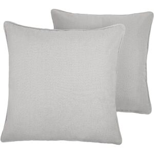 OHS 2 Pack Woven Texture Cushion Covers Home Decor Set in Light Grey Size: 45 cm x 45 cm Light Grey 45 cm x 45 cm OHS 2 Pack Woven Texture Cushion Covers Home Decor Set in Light Grey Size: 45 cm x 45 cm Light Grey 45 cm x 45 cm