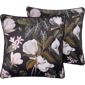 OHS 2 Pack Printed Floral Cushion Covers Home Decor Set in Black Size: 45 cm x 45 cm Black 45 cm x 45 cm OHS 2 Pack Printed Floral Cushion Covers Home Decor Set in Black Size: 45 cm x 45 cm Black 45 cm x 45 cm