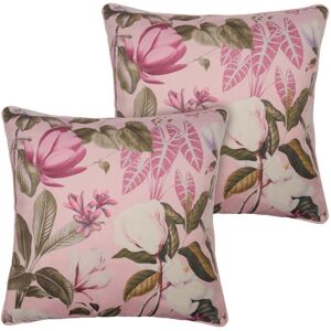 OHS 2 Pack Printed Floral Cushion Covers Home Decor Set in Pink Size: 45 cm x 45 cm Pink 45 cm x 45 cm OHS 2 Pack Printed Floral Cushion Covers Home Decor Set in Pink Size: 45 cm x 45 cm Pink 45 cm x 45 cm