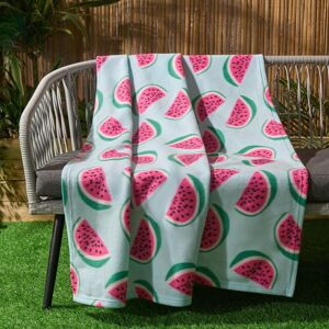 OHS Watermelon Fleece Throw Bedspread Sofa Chair Garden Travel Soft Warm Car Blanket in Bright Blue Bright Blue OHS Watermelon Fleece Throw Bedspread Sofa Chair Garden Travel Soft Warm Car Blanket in Bright Blue Bright Blue
