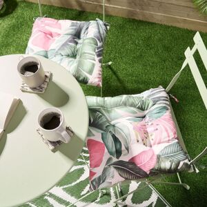 OHS 2 Pack Seat Pads Water Resistant Garden Chairs Cover Outdoor Cushions in Pink Size: 40 cm x 40 cm Pink 40 cm x 40 cm OHS 2 Pack Seat Pads Water Resistant Garden Chairs Cover Outdoor Cushions in Pink Size: 40 cm x 40 cm Pink 40 cm x 40 cm