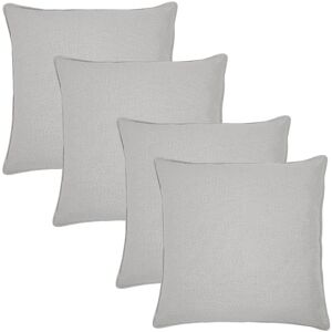 OHS 4 Pack Woven Texture Cushion Covers Home Decor Set in Light Grey Size: 45 cm x 45 cm Light Grey 45 cm x 45 cm OHS 4 Pack Woven Texture Cushion Covers Home Decor Set in Light Grey Size: 45 cm x 45 cm Light Grey 45 cm x 45 cm