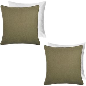 OHS 2 Pack Woven Texture Filled Cushion Covers Home Decor Set in Green Size: 45 cm x 45 cm Green 45 cm x 45 cm OHS 2 Pack Woven Texture Filled Cushion Covers Home Decor Set in Green Size: 45 cm x 45 cm Green 45 cm x 45 cm