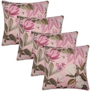 OHS 4 Pack Printed Floral Cushion Covers Home Decor Set in Pink Size: 45 cm x 45 cm Pink 45 cm x 45 cm OHS 4 Pack Printed Floral Cushion Covers Home Decor Set in Pink Size: 45 cm x 45 cm Pink 45 cm x 45 cm