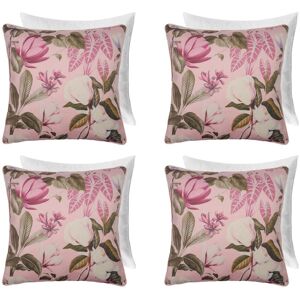 OHS 4 Pack Printed Floral Filled Cushion Covers Home Decor Set in Pink Size: 45 cm x 45 cm Pink 45 cm x 45 cm OHS 4 Pack Printed Floral Filled Cushion Covers Home Decor Set in Pink Size: 45 cm x 45 cm Pink 45 cm x 45 cm