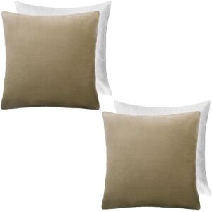 OHS 2 x Matte Velvet Filled Cushion Covers Soft Zip in Green Size: 45 cm x 45 cm Green 45 cm x 45 cm OHS 2 x Matte Velvet Filled Cushion Covers Soft Zip in Green Size: 45 cm x 45 cm Green 45 cm x 45 cm