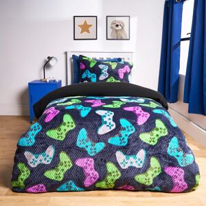 OHS Gaming Waffle Sherpa Fleece Reversible Duvet Cover Bedding Set in Dark Navy Size: Double Dark Navy Double OHS Gaming Waffle Sherpa Fleece Reversible Duvet Cover Bedding Set in Dark Navy Size: Double Dark Navy Double