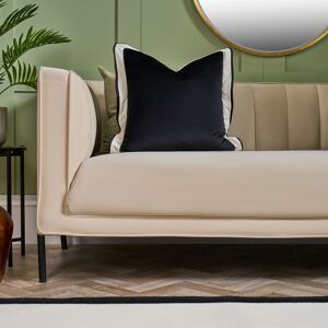 OHS 2 Pack Matte Velvet Oxford Edge Square Cushion Covers, Black/White in Black Size: 45 cm x 45 cm Black 45 cm x 45 cm OHS 2 Pack Matte Velvet Oxford Edge Square Cushion Covers, Black/White in Black Size: 45 cm x 45 cm Black 45 cm x 45 cm