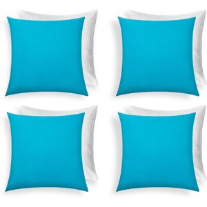 OHS Set of 4 Filled Cushion Water Resistant Outdoor in Blue Size: 45 cm x 45 cm Blue 45 cm x 45 cm OHS Set of 4 Filled Cushion Water Resistant Outdoor in Blue Size: 45 cm x 45 cm Blue 45 cm x 45 cm