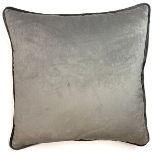 Rapport Home Piped Velvet Polyester Cushion Cover in Charcoal Size: 43 cm x 43 cm Charcoal 43 cm x 43 cm Rapport Home Piped Velvet Polyester Cushion Cover in Charcoal Size: 43 cm x 43 cm Charcoal 43 cm x 43 cm