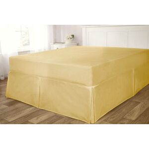 Rapport Home 56P Polycotton Fitted Valanced in Cream Size: Single Cream Single Rapport Home 56P Polycotton Fitted Valanced in Cream Size: Single Cream Single