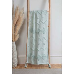 Rapport Home Juniper Cotton Tufted Patterned Throw in Aqua Size: 70 cm x 70 cm Aqua 70 cm x 70 cm Rapport Home Juniper Cotton Tufted Patterned Throw in Aqua Size: 70 cm x 70 cm Aqua 70 cm x 70 cm