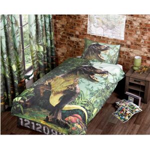 Rapport Home T-Rex Window Polycotton Eyelet Curtains in Green Size: 60 cm Green 60 cm Rapport Home T-Rex Window Polycotton Eyelet Curtains in Green Size: 60 cm Green 60 cm