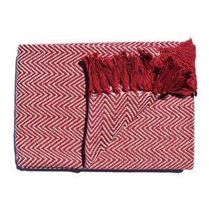 Rapport Home Skye Cotton Super Soft Throw in Red Size: 120 cm x 150 cm Red 120 cm x 150 cm Rapport Home Skye Cotton Super Soft Throw in Red Size: 120 cm x 150 cm Red 120 cm x 150 cm