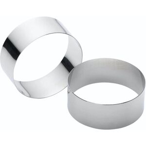 KitchenCraft Set of Two Stainless Steel Large Cooking Rings in Metallics Metallics KitchenCraft Set of Two Stainless Steel Large Cooking Rings in Metallics Metallics