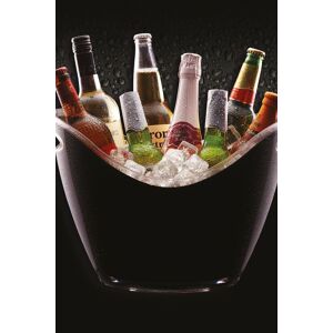 BarCraft Black Acrylic Ice Bucket Black BarCraft Black Acrylic Ice Bucket Black