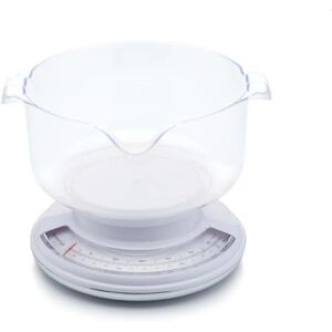 KitchenCraft Mechanical Add 'N' Weigh Scales 3Kg in White White KitchenCraft Mechanical Add 'N' Weigh Scales 3Kg in White White