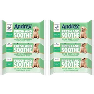 Andrex Skin Kind Moist Flushable 'Toilet Wipes' w/ Prebiotic Lotion, 6Pk in White White Andrex Skin Kind Moist Flushable 'Toilet Wipes' w/ Prebiotic Lotion, 6Pk in White White