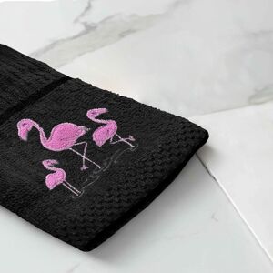 Kitchen Trends Embroidered Flamingo Espresso Easy Care Tea Towels, Pack of 3 in Black Size: 3 Pack Black 3 Pack Kitchen Trends Embroidered Flamingo Espresso Easy Care Tea Towels, Pack of 3 in Black Size: 3 Pack Black 3 Pack