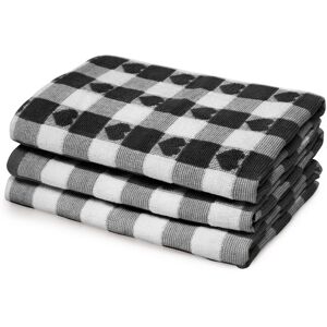 Kitchen Trends Jacquard Hearts Pattern Easy Care Tea Towels, Pack of 3 in Black Size: 3 Pack Black 3 Pack Kitchen Trends Jacquard Hearts Pattern Easy Care Tea Towels, Pack of 3 in Black Size: 3 Pack Black 3 Pack