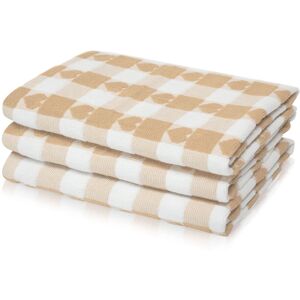 Kitchen Trends Jacquard Hearts Pattern Easy Care Tea Towels, Pack of 3 in Beige Size: 3 Pack Beige 3 Pack Kitchen Trends Jacquard Hearts Pattern Easy Care Tea Towels, Pack of 3 in Beige Size: 3 Pack Beige 3 Pack
