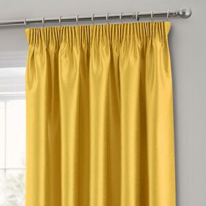 Intimates Faux Silk Pencil Pleat Curtains in Mustard Size: 117 cm width x 137 cm drop Mustard 117 cm width x 137 cm drop Intimates Faux Silk Pencil Pleat Curtains in Mustard Size: 117 cm width x 137 cm drop Mustard 117 cm width x 137 cm drop