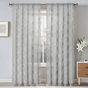 Intimates Tufted Voile Panel Slot Top in Grey Size: 150 cm width x 137 cm drop Grey 150 cm width x 137 cm drop Intimates Tufted Voile Panel Slot Top in Grey Size: 150 cm width x 137 cm drop Grey 150 cm width x 137 cm drop