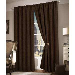 Intimates Luxury Plain Chenille Eyelet Curtains in Chocolate Size: 381 cm width x 183 cm drop Chocolate 381 cm width x 183 cm drop Intimates Luxury Plain Chenille Eyelet Curtains in Chocolate Size: 381 cm width x 183 cm drop Chocolate 381 cm width x 183 cm drop