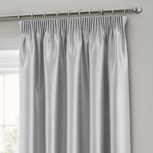 Intimates Faux Silk Pencil Pleat Curtains in Silver Size: 168 cm width x 183 cm drop Silver 168 cm width x 183 cm drop Intimates Faux Silk Pencil Pleat Curtains in Silver Size: 168 cm width x 183 cm drop Silver 168 cm width x 183 cm drop