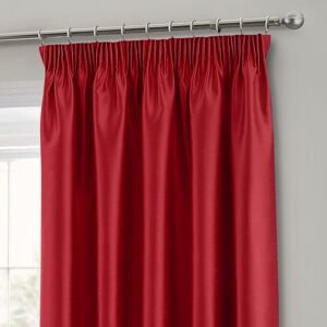 Intimates Faux Silk Pencil Pleat Curtains in Red Size: 168 cm width x 229 cm drop Red 168 cm width x 229 cm drop Intimates Faux Silk Pencil Pleat Curtains in Red Size: 168 cm width x 229 cm drop Red 168 cm width x 229 cm drop