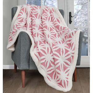 Velosso Sherpa Backed Thermal Soft Throw, Luxury Jacquard Blanket, Easy Care in Pink Size: 125 cm x 150 cm Pink 125 cm x 150 cm Velosso Sherpa Backed Thermal Soft Throw, Luxury Jacquard Blanket, Easy Care in Pink Size: 125 cm x 150 cm Pink 125 cm x 150 cm