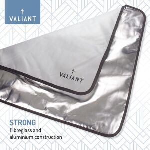 Valiant Heat Resistant Ground Mat for Fire Pits, Chimeneas & BBQs 68cm x 68cm in Metallic Silver Size: 68 cm x 68 cm Metallic Silver 68 cm x 68 cm Valiant Heat Resistant Ground Mat for Fire Pits, Chimeneas & BBQs 68cm x 68cm in Metallic Silver Size: 68 cm x 68 cm Metallic Silver 68 cm x 68 cm