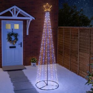 Christow Maypole Christmas Tree Micro LED Light Indoor Outdoor Decoration 1.4m 2.1m 2.5m in White White 2.5m Christow Maypole Christmas Tree Micro LED Light Indoor Outdoor Decoration 1.4m 2.1m 2.5m in White White 2.5m