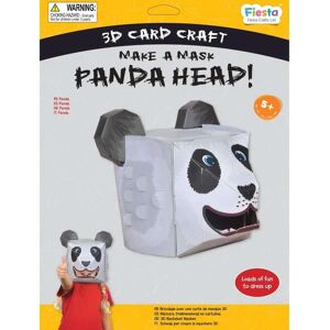 Fiesta Crafts Panda 3D Mask Kit - Easy to Assemble Panda Head Costume in White White Fiesta Crafts Panda 3D Mask Kit - Easy to Assemble Panda Head Costume in White White