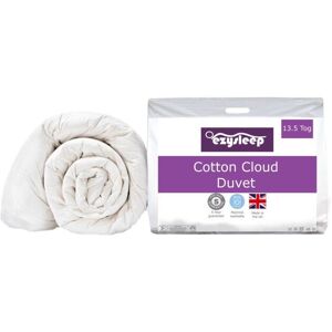 Ezysleep 13.5 Tog Feels Like Down Cotton Cloud Duvet in White Size: Double White Double Ezysleep 13.5 Tog Feels Like Down Cotton Cloud Duvet in White Size: Double White Double