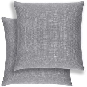 Enhanced Living Pair of Matrix Textured Double Sided Zip Opening Piped Edge Cushion Covers - 43x43cm - Cases Only in Grey Size: 43 cm x 43 cm Grey 43 cm x 43 cm Enhanced Living Pair of Matrix Textured Double Sided Zip Opening Piped Edge Cushion Covers - 43x43cm - Cases Only in Grey Size: 43 cm x 43 cm Grey 43 cm x 43 cm