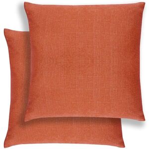 Enhanced Living Pair of Matrix Textured Double Sided Zip Opening Piped Edge Cushion Covers - 43x43cm - Cases Only in Orange Size: 43 cm x 43 cm Orange 43 cm x 43 cm Enhanced Living Pair of Matrix Textured Double Sided Zip Opening Piped Edge Cushion Covers - 43x43cm - Cases Only in Orange Size: 43 cm x 43 cm Orange 43 cm x 43 cm