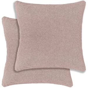 Enhanced Living Austin/Dallas Textured Pair of Double Sided Zip Opening Piped Edge Cushion Covers - 43x43cm - Cases Only in Pink Size: 43 cm x 43 cm Pink 43 cm x 43 cm Enhanced Living Austin/Dallas Textured Pair of Double Sided Zip Opening Piped Edge Cushion Covers - 43x43cm - Cases Only in Pink Size: 43 cm x 43 cm Pink 43 cm x 43 cm