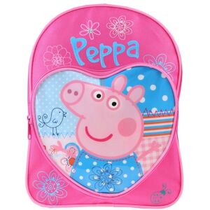 Peppa Pig Girl's Kids Backpack Heart Pocket in Pink Pink One Size Peppa Pig Girl's Kids Backpack Heart Pocket in Pink Pink One Size