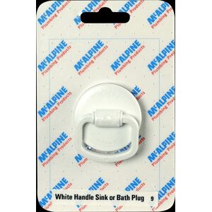 McAlpine CARD-9 Durable Rubber Sink Or Bath Plug With Handle - WP2H, White White McAlpine CARD-9 Durable Rubber Sink Or Bath Plug With Handle - WP2H, White White