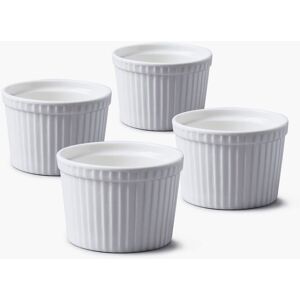 WM Bartleet & Sons Porcelain Deep Ramekin 8cm Set of 4 in White White WM Bartleet & Sons Porcelain Deep Ramekin 8cm Set of 4 in White White