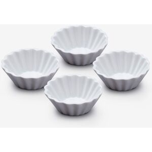 WM Bartleet & Sons Porcelain Mini Crinkle Shaped Dish Set of 4 in White White WM Bartleet & Sons Porcelain Mini Crinkle Shaped Dish Set of 4 in White White