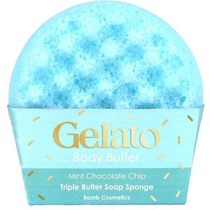 Bomb Cosmetics Gelato Body Buffer Soap Sponge Mint Chocolate Chip in Blue Blue Bomb Cosmetics Gelato Body Buffer Soap Sponge Mint Chocolate Chip in Blue Blue