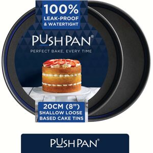 PushPan Set of 2 x 8 Inch (20cm) Shallow Cake Tins in Grey Grey PushPan Set of 2 x 8 Inch (20cm) Shallow Cake Tins in Grey Grey