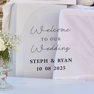 Club Green Monochrome 'Welcome To Our Wedding' Customisable Acrylic Sign Multicolor Club Green Monochrome 'Welcome To Our Wedding' Customisable Acrylic Sign Multicolor
