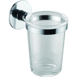 Luxury Living Milano Bathroom Tumbler & Holder in Silver Silver Luxury Living Milano Bathroom Tumbler & Holder in Silver Silver