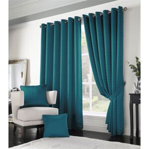 Luxury Living Adi Lined Ring Top Eyelet Curtains in Teal Size: 229 cm width x 229 cm drop Teal 229 cm width x 229 cm drop Luxury Living Adi Lined Ring Top Eyelet Curtains in Teal Size: 229 cm width x 229 cm drop Teal 229 cm width x 229 cm drop
