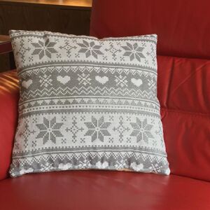 Luxury Living Christmas Love Snow Decorative Cushion Cover Only 45cm x 45cm in Silver Size: 45 cm x 45 cm Silver 45 cm x 45 cm Luxury Living Christmas Love Snow Decorative Cushion Cover Only 45cm x 45cm in Silver Size: 45 cm x 45 cm Silver 45 cm x 45 cm