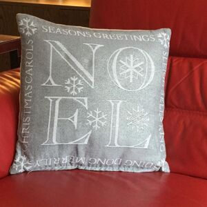Luxury Living Christmas Noel Decorative Cushion Cover Only 45cm x 45cm in Silver Size: 45 cm x 45 cm Silver 45 cm x 45 cm Luxury Living Christmas Noel Decorative Cushion Cover Only 45cm x 45cm in Silver Size: 45 cm x 45 cm Silver 45 cm x 45 cm
